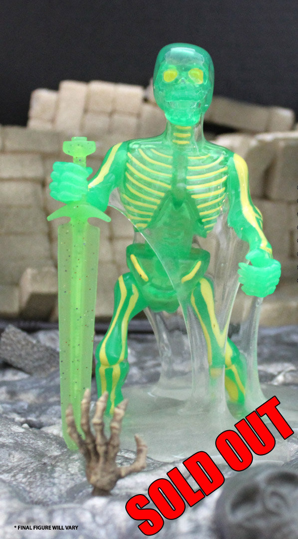 CORPSE TOOTH Translucent Skeleton Warrior with SLIME - Click Image to Close
