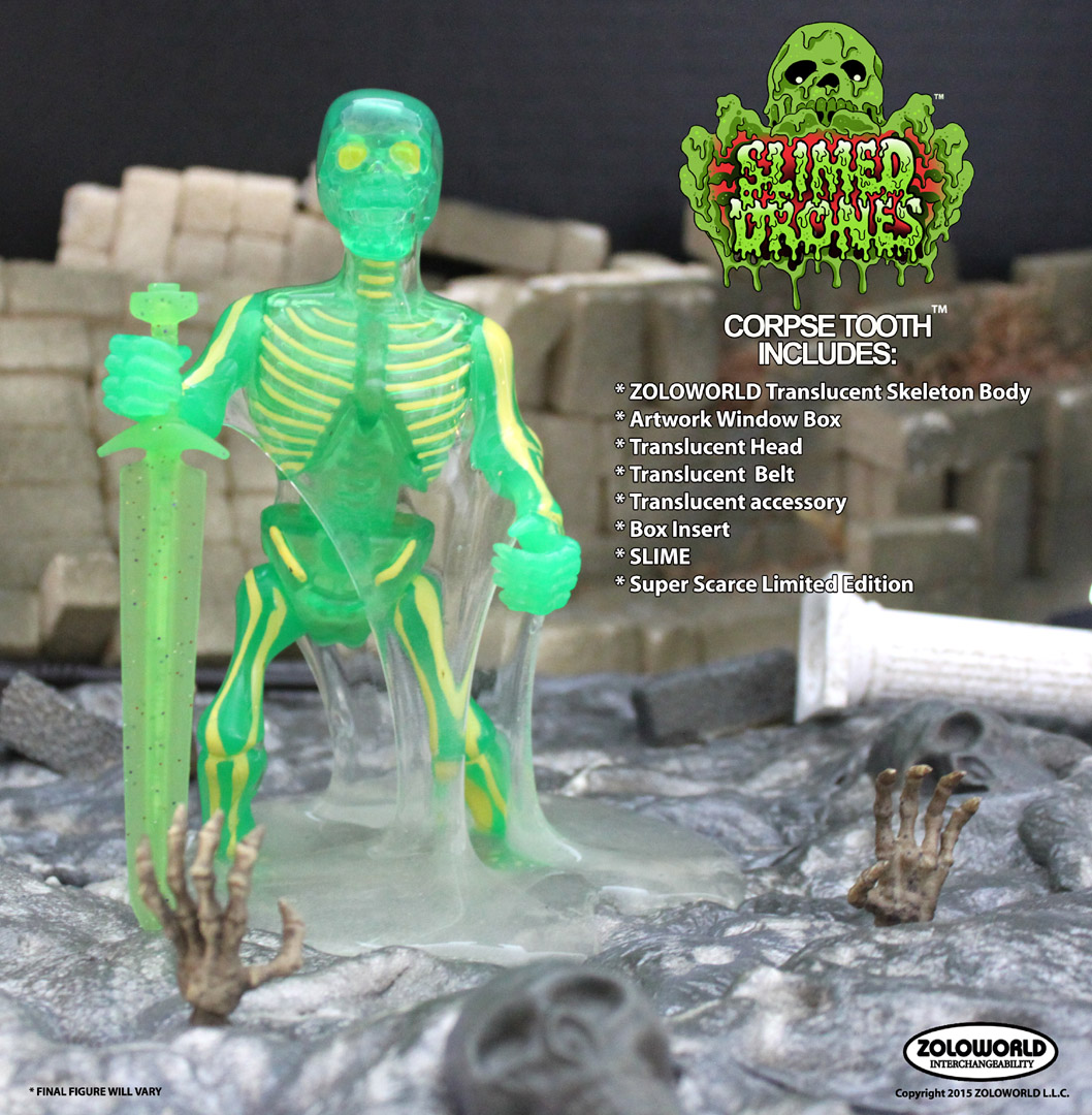 CORPSE TOOTH Translucent Skeleton Warrior with SLIME