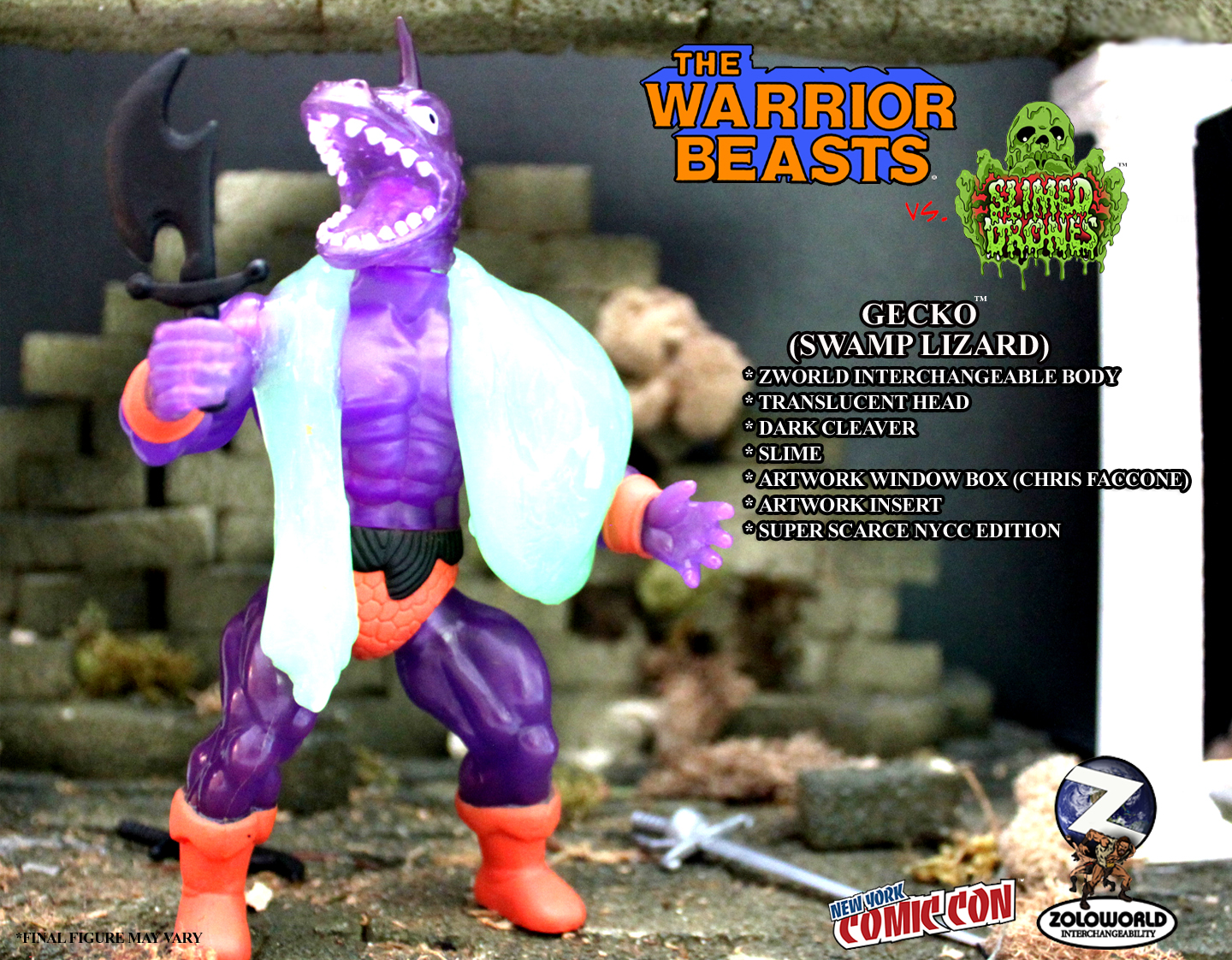 The Warrior Beasts Vs. Slimed Drones Gecko (Swamp Lizard) - Click Image to Close