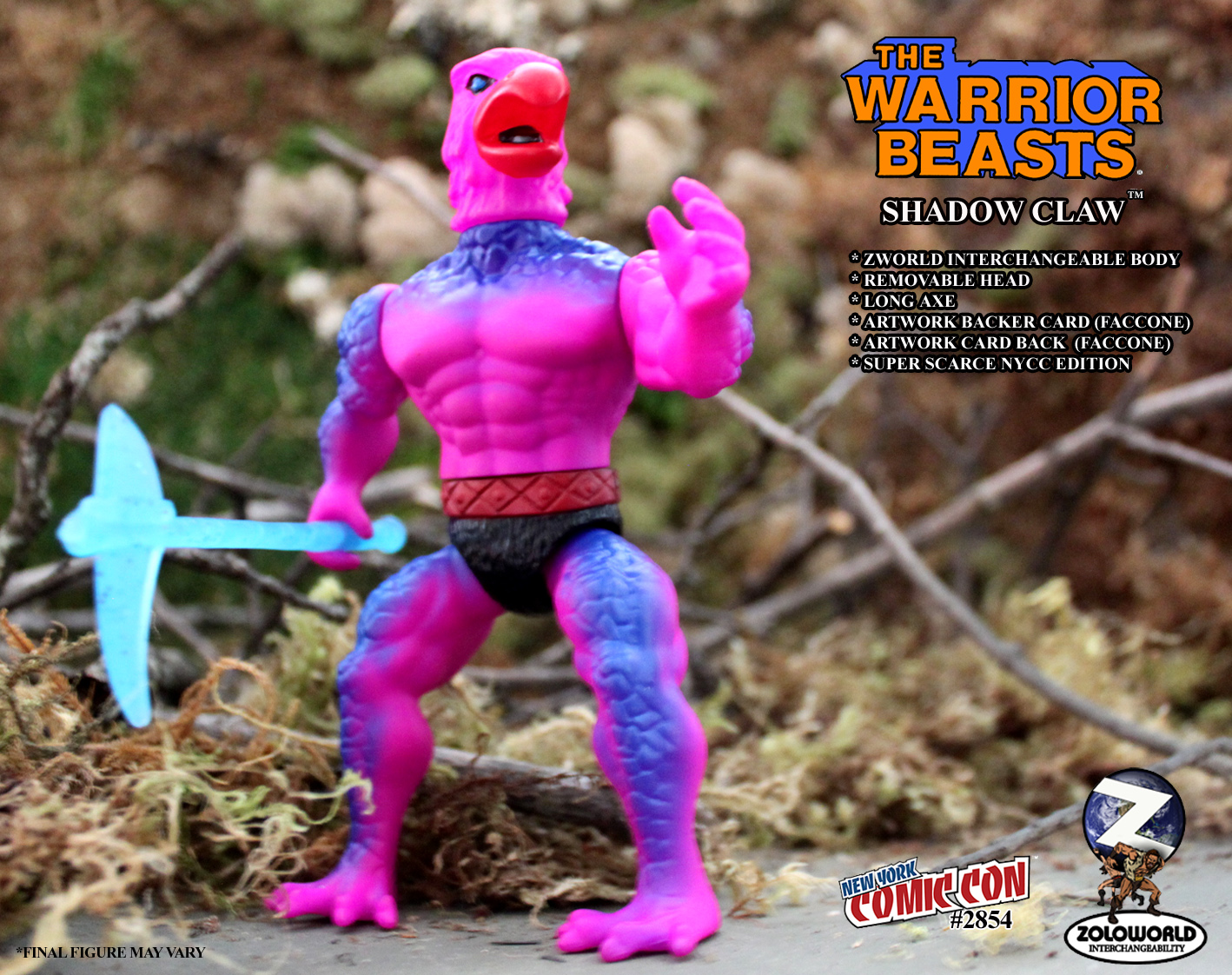 NYCC EXCLUSIVE WARRIOR BEASTS WAVE 2 Shadow Claw Action Figure - Click Image to Close