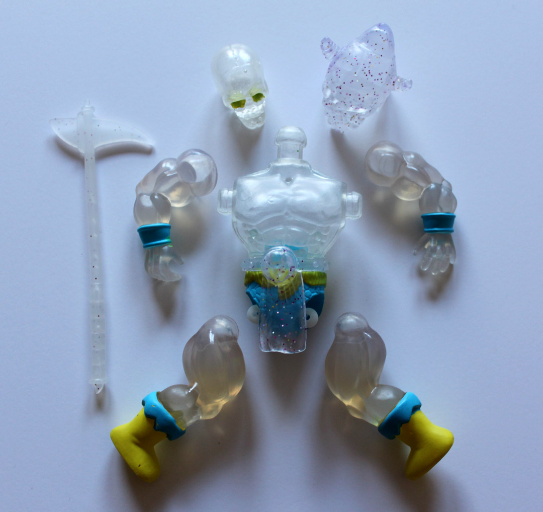 Aquamancer Slimed Drone Vintage Style Translucent Action Figure - Click Image to Close